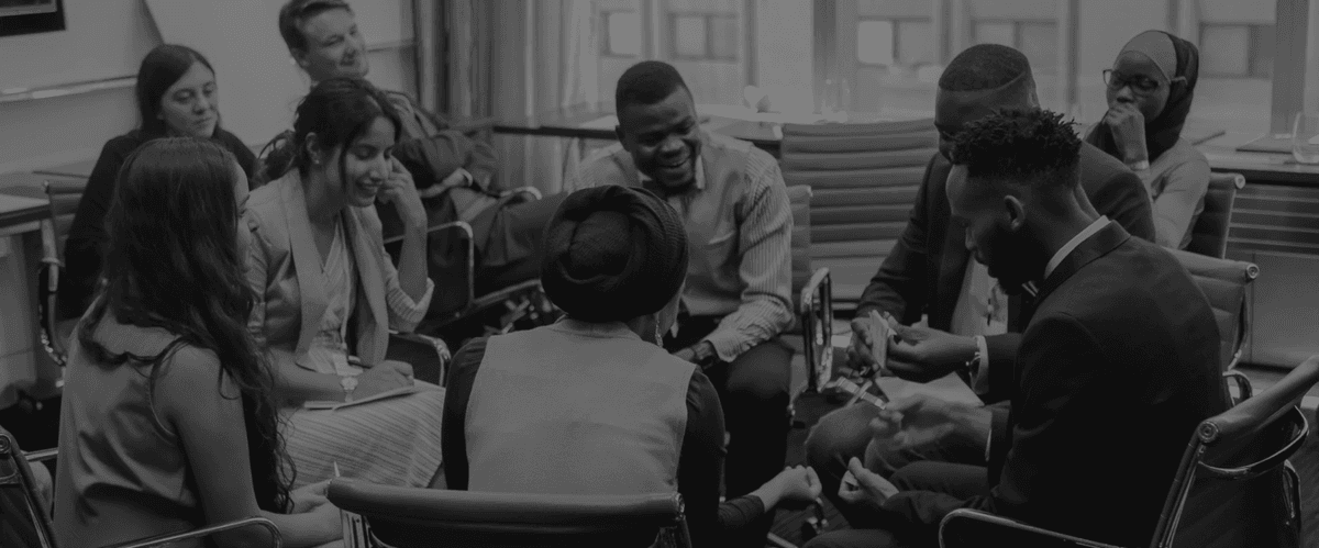 Group discussing in a circle